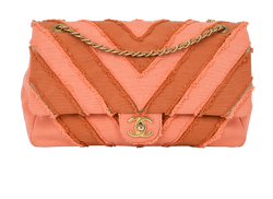 Classic Flap Maxi, Canvas, Orange, 23838963(2017), 3*